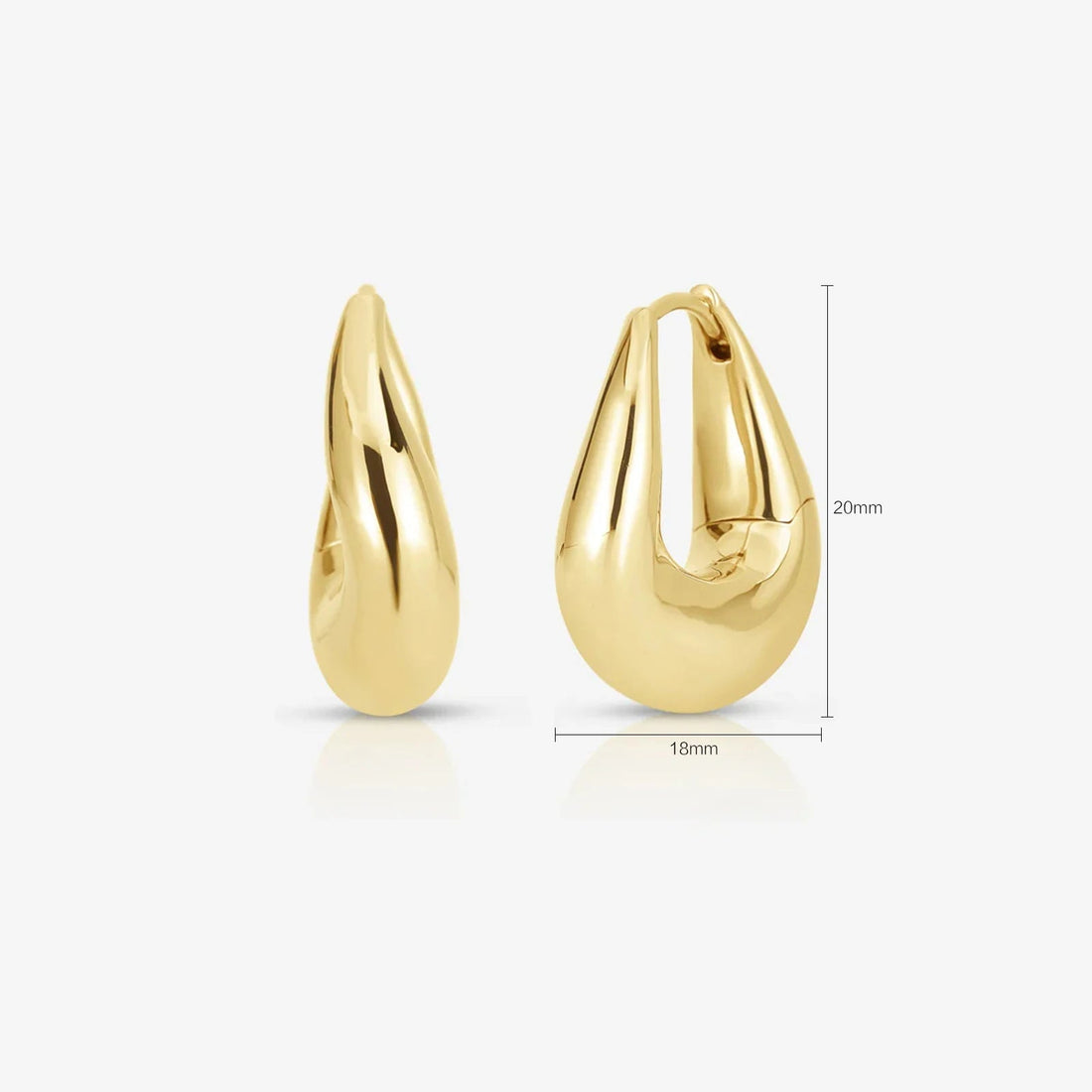 Teardrop Stud Earrings