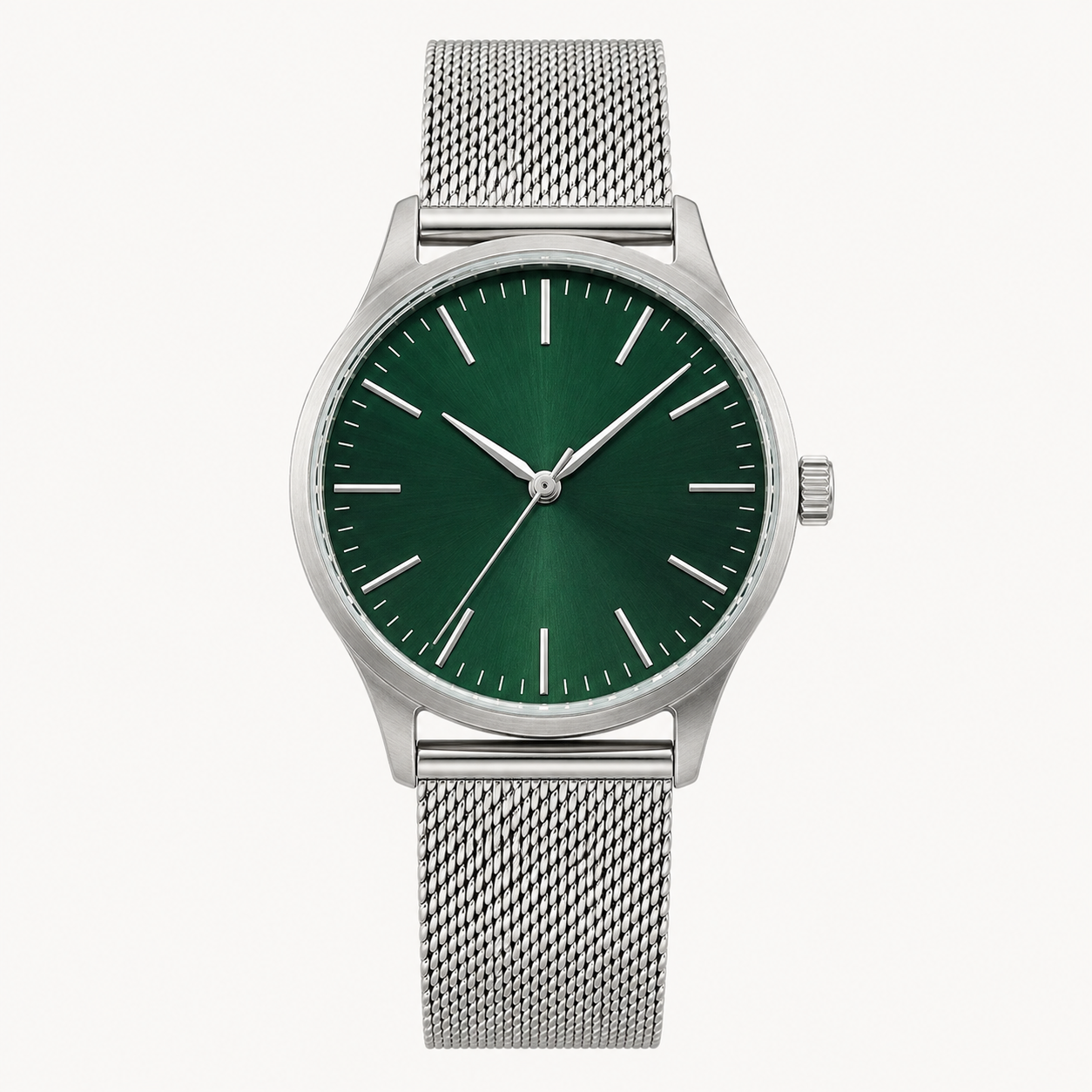 Green Silver Refined Everyday Watch
