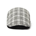 Men's Linen Vintage with Plaid Pattern Flat Cap
