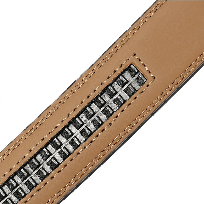 Belt Executive Men's Leather with Buckle Metal