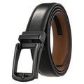 Belt Executive Men's Leather with Buckle Metal
