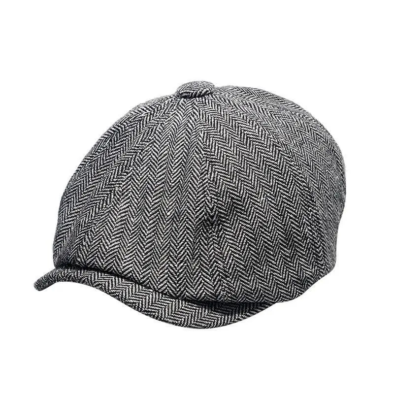 Men's Octagonal English Flat Cap Vintage
