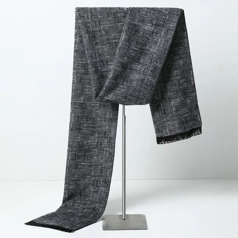 Men's Long Grey Scarf