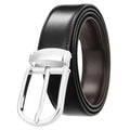 Men's Belt Genuine Leather with Reversible Buckle in Zinco