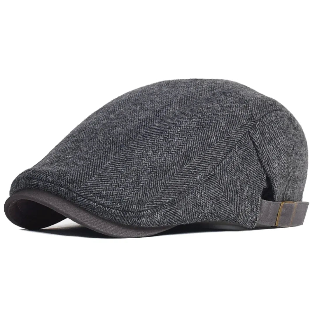 Men's Italian Flat Cap Cotton with Adjustable Buckle