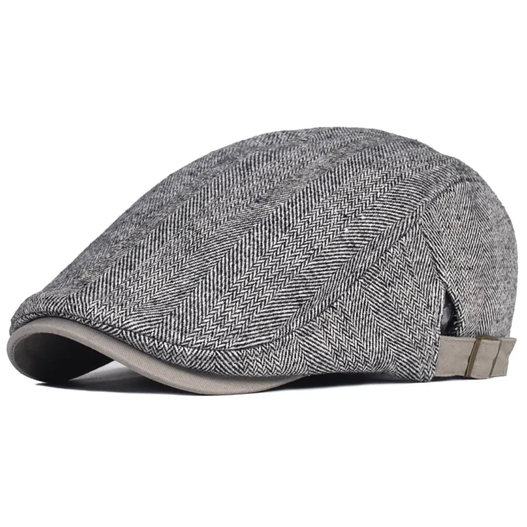 Men's Italian Flat Cap Cotton with Adjustable Buckle