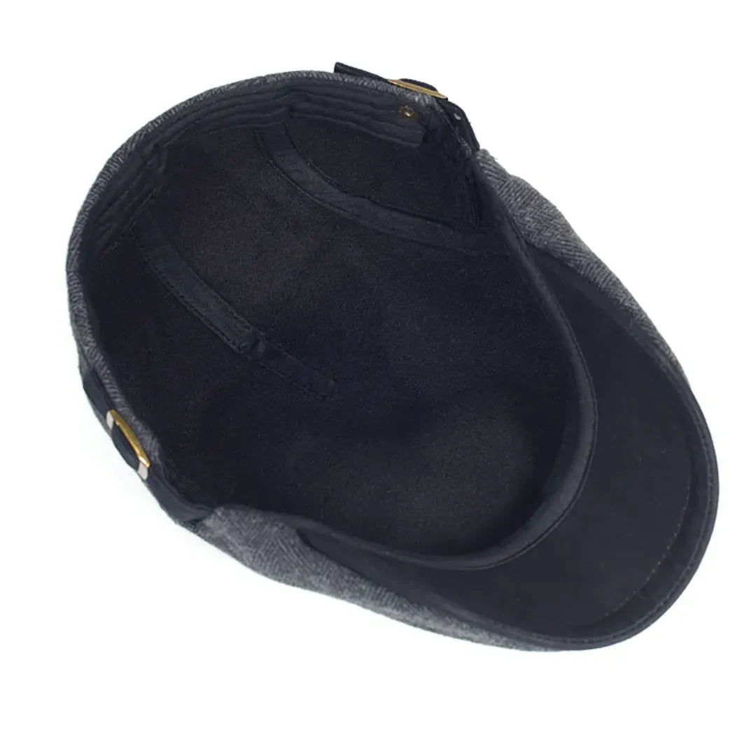 Men's Italian Flat Cap Cotton with Adjustable Buckle