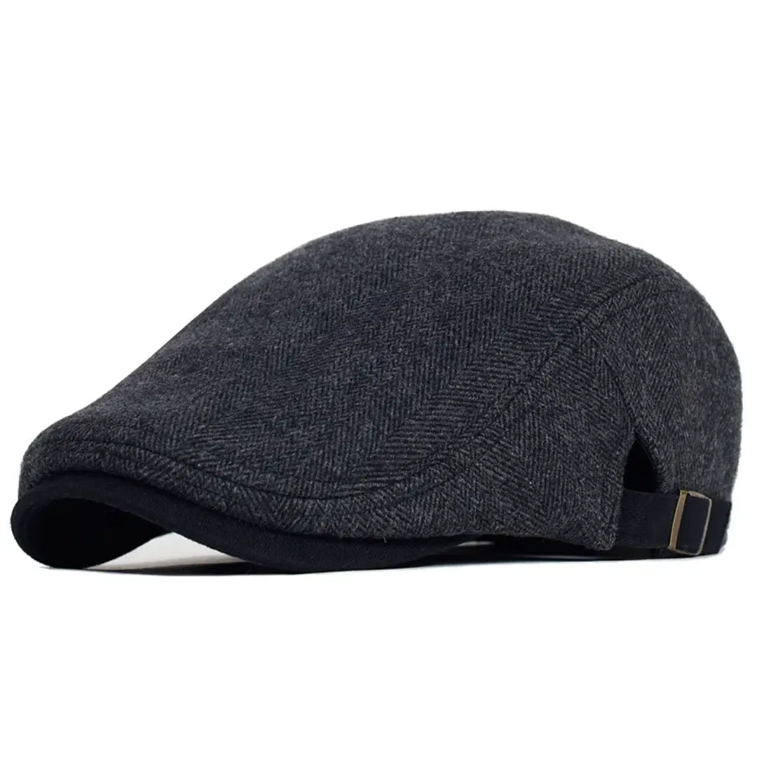Men's Italian Flat Cap Cotton with Adjustable Buckle