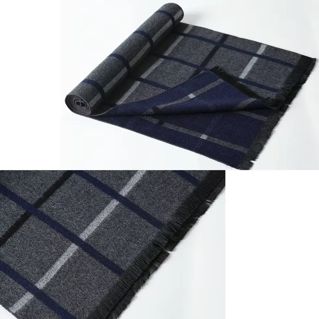 Men's Long Grey Scarf