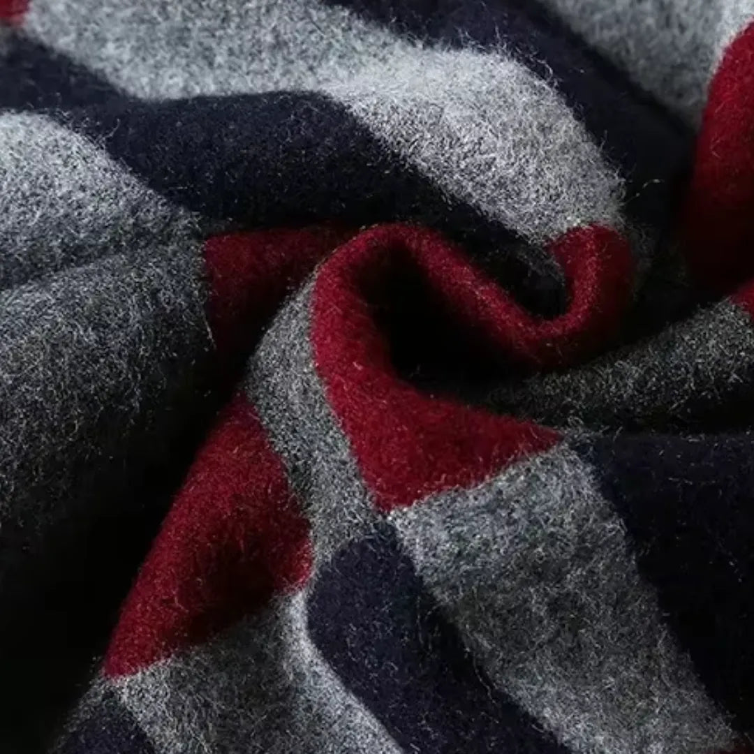 Men's Long Red Scarf