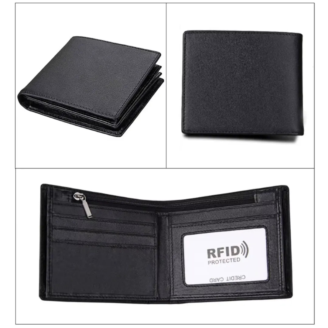 Wallet Genuine Leather RFID-Blocking
