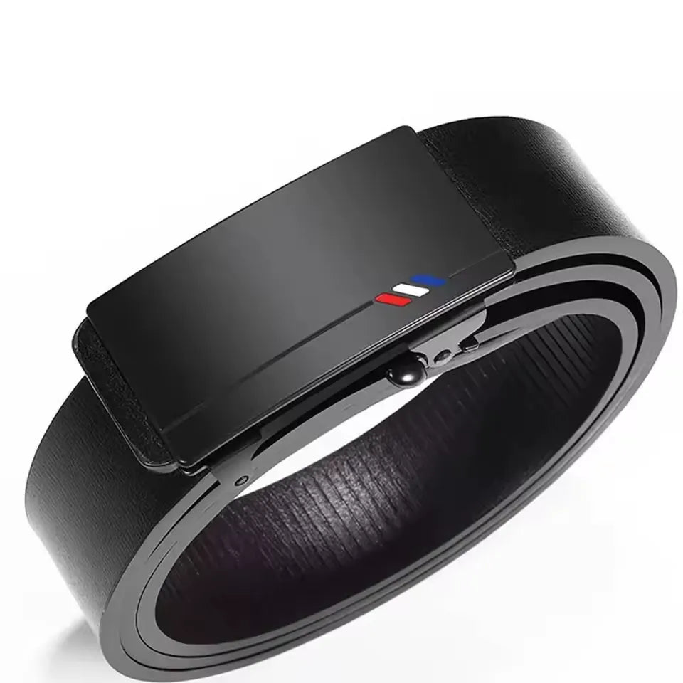 Belt Leather Men's Automatic Buckle